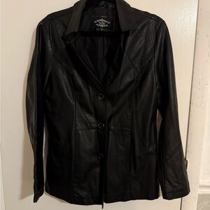 Vintage Sebby Classic Black Leather Jacket